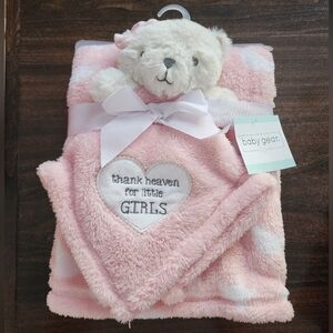 Girl's Baby Blanket With Lovey